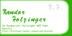 nandor holzinger business card